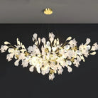 Ceramic Ginkgo Linear Branch Chandelier-