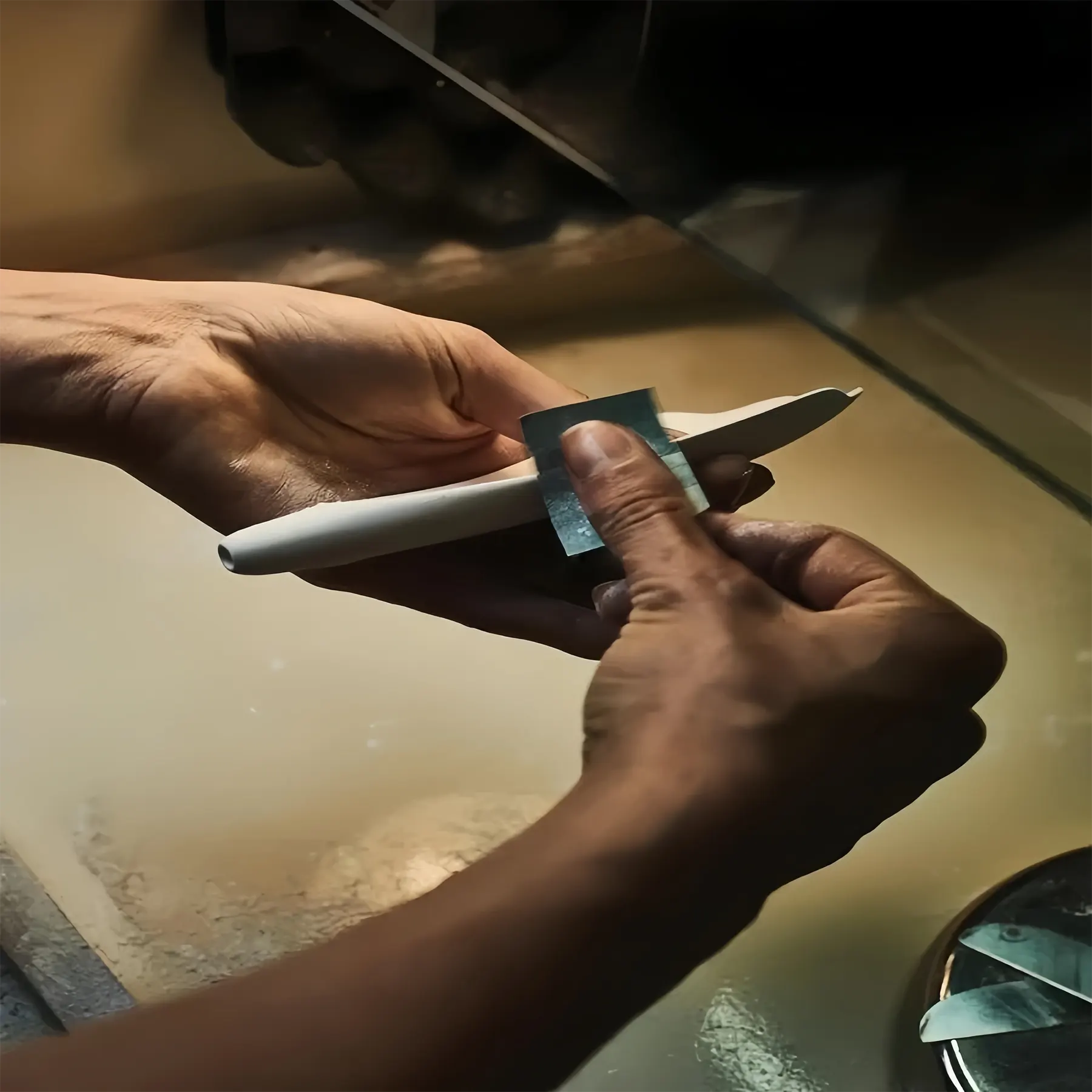 Ceramic Ginkgo Rings Branch Chandelier-