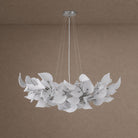 Ceramic Heart Leaf Round Pendant D1000 - Chrome - Blushlighting