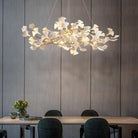 Ceramic Petal Modern Linear Branch Chandelier - 39.4" LBlushlighting