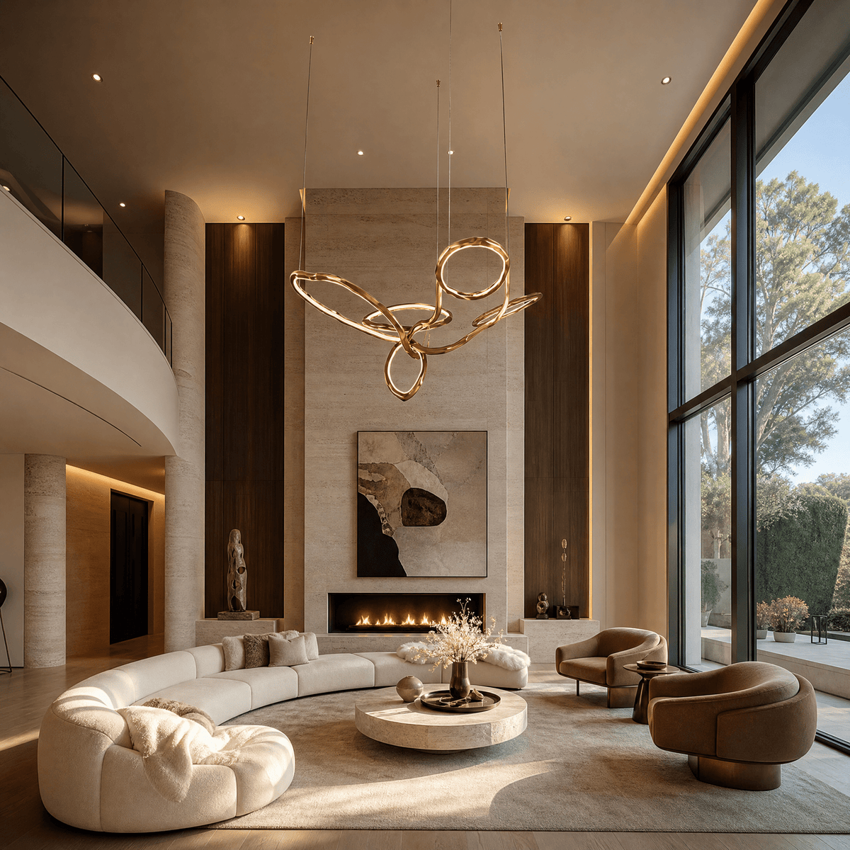 Cerchio Brass Ring Chandelier - Blushlighting