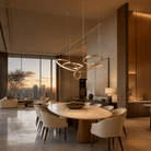 Cerchio Brass Ring Chandelier - Blushlighting