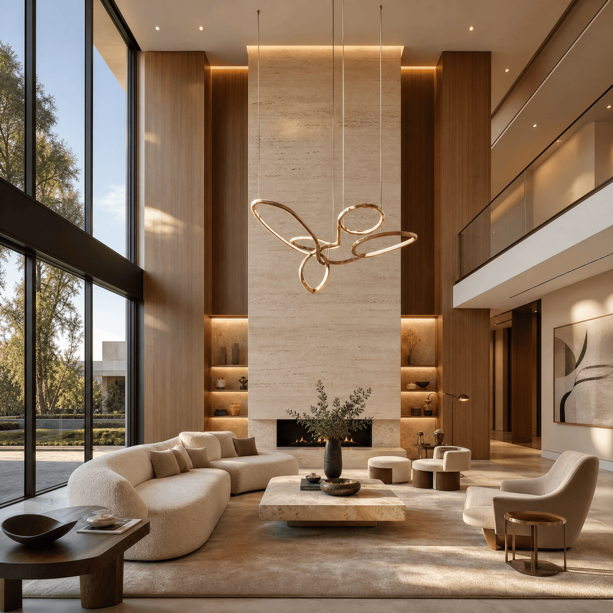 Cerchio Brass Ring Chandelier - Blushlighting