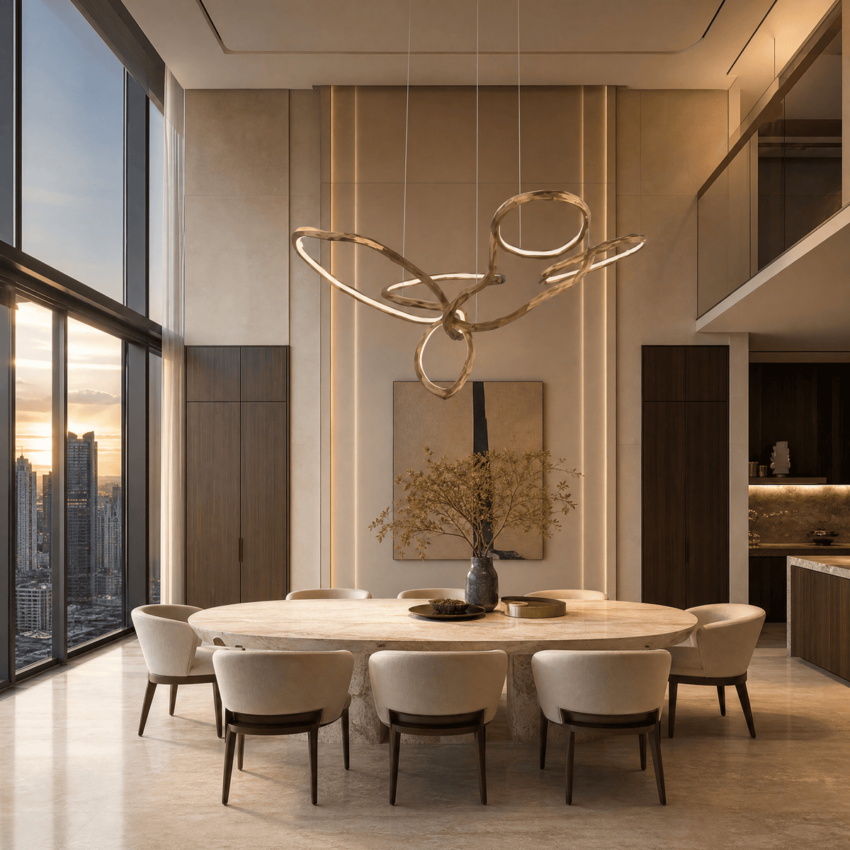 Cerchio Brass Ring Chandelier - Blushlighting