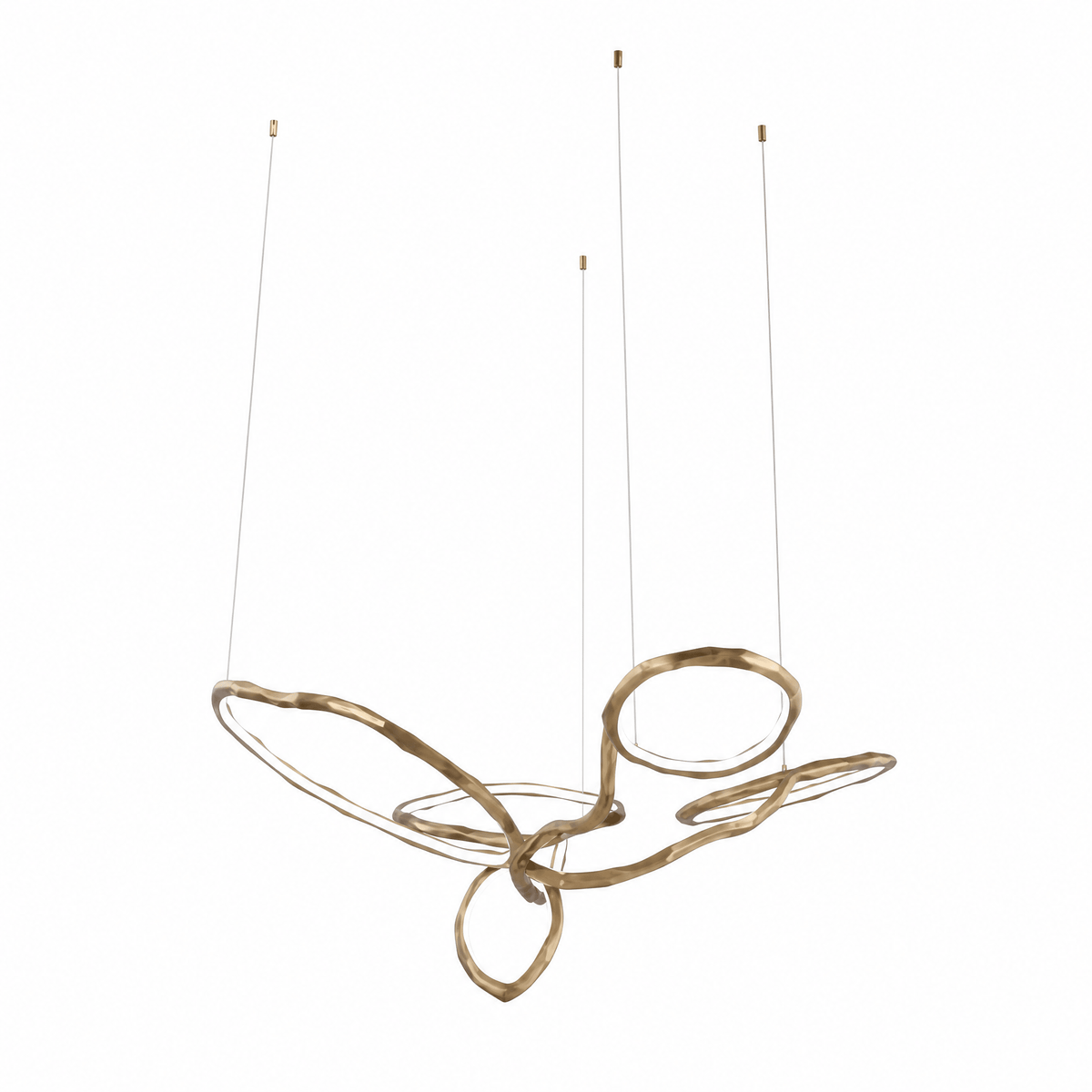 Cerchio Brass Ring Chandelier - Blushlighting