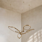 Cerchio Brass Ring Chandelier - styled in a room