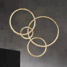 Cervine Modern Rock Crystal Ring Round Chandelier Cluster - 14.7" D+14.7" D+23.6" D+31.5" D+39.4" DBlushlighting