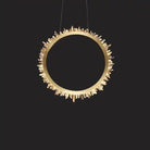 Cervine Modern Rock Crystal Ring Round Chandelier Cluster - 14.7" DBlushlighting
