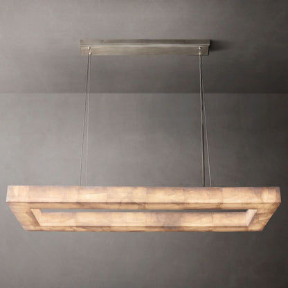 Alabaster Rivaga Rectangular Chandelier 54"