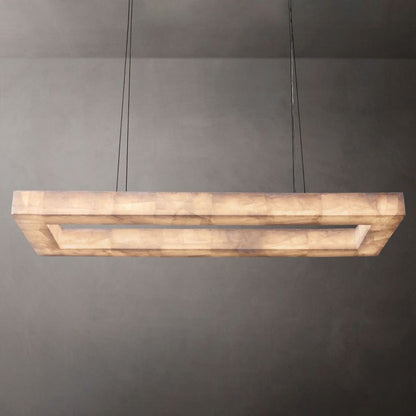 Alabaster Rivaga Rectangular Chandelier 54"
