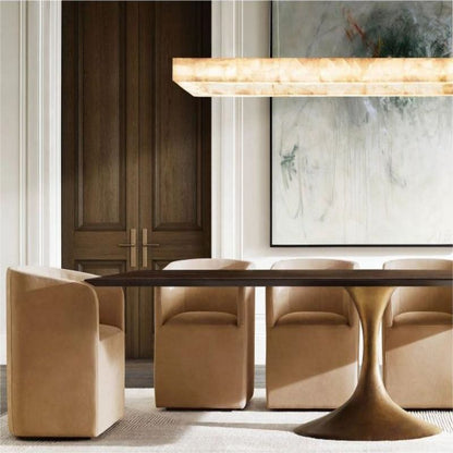 Alabaster Rivaga Rectangular Chandelier 54"