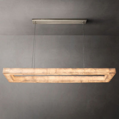 Alabaster Rivaga Rectangular Chandelier 72"
