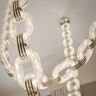 Chain Alabaster Link Chandelier - ∅ 39.4″ x H 98.4″Gold & WhiteBlushlighting