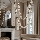 Chain Link Chandelier - ∅ 19.7″ x H 59.1″Gold & WhiteWarm LightBlushlighting