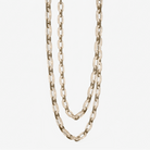 Chain Link Chandelier - ∅ 19.7″ x H 59.1″Gold & WhiteWarm LightBlushlighting