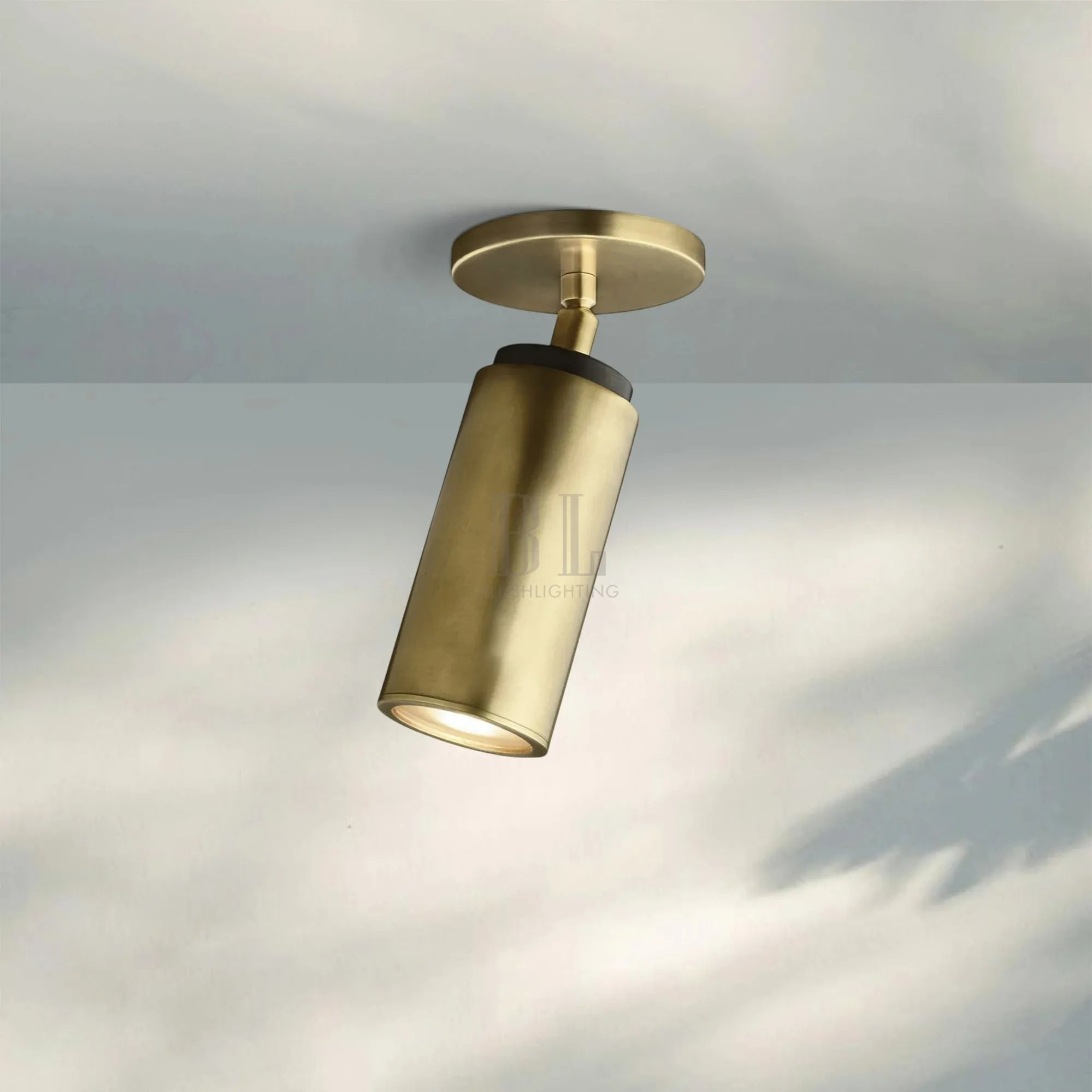 Champeau Flushmount-Lacquered Burnished Brass-