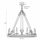 Chaney Chandelier 33”D - Blushlighting