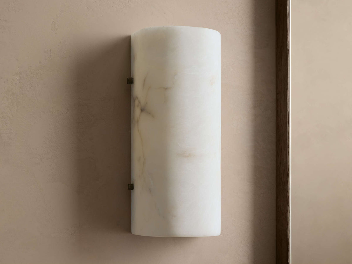 Chayla Alabaster Stone Sconce 12'' 18''H - 12"Blushlighting