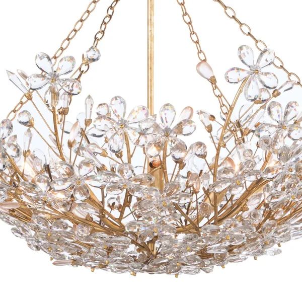 Cherish 6 Lights Round Chandelier-chandeliers for dining room,chandeliers for stairways,chandeliers for foyer,chandeliers for bedrooms,chandeliers for kitchen,chandeliers for living room-Blushlighting-Blushlighting