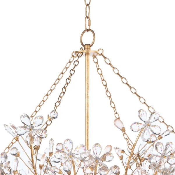 Cherish 6 Lights Round Chandelier-chandeliers for dining room,chandeliers for stairways,chandeliers for foyer,chandeliers for bedrooms,chandeliers for kitchen,chandeliers for living room-Blushlighting-Blushlighting