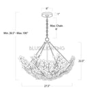 Cherish 6 Lights Round Chandelier - GoldBlushlighting