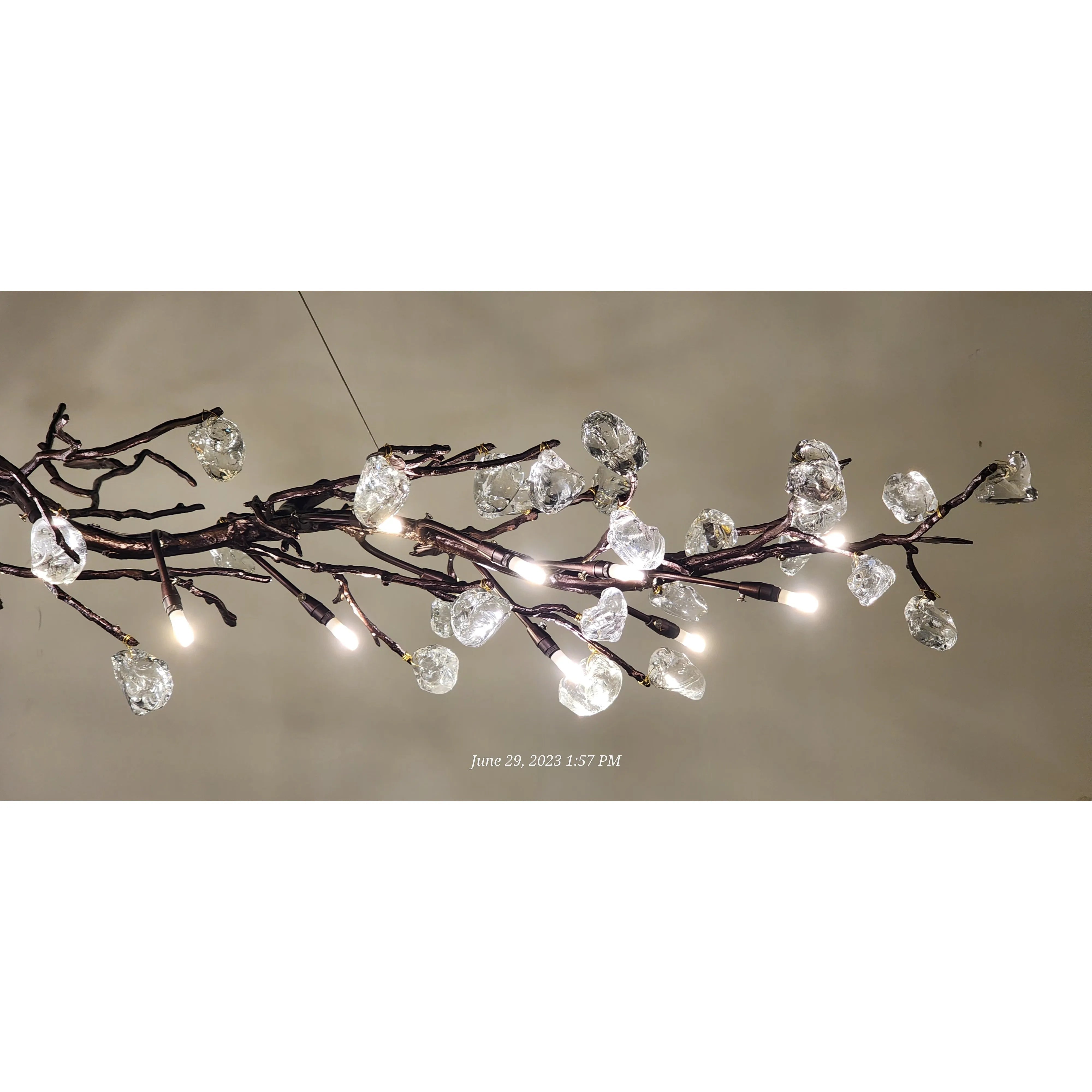 Cherry Blossom Branch Tree Chandelier - 49" LengthDark CopperBlushlighting