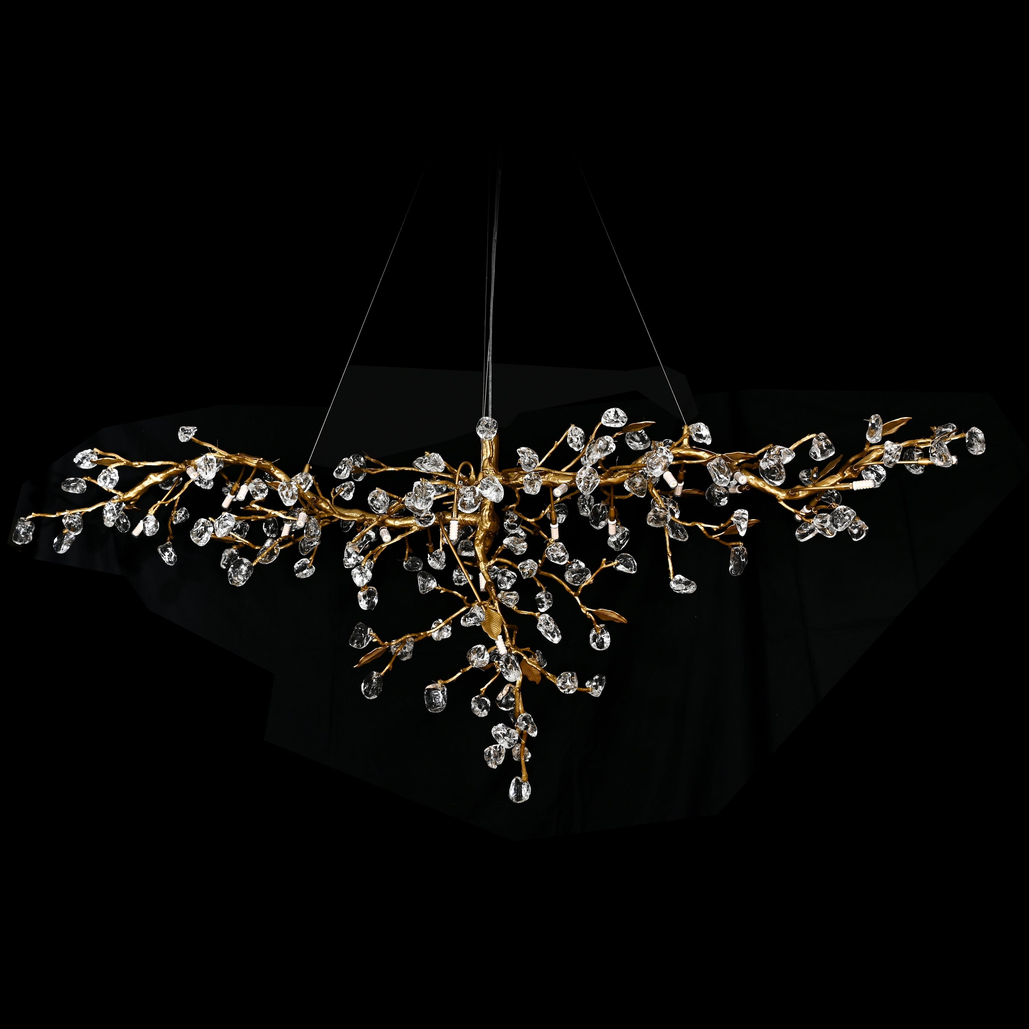 Cherry Blossom Branch Tree Chandelier - 49" LengthDark CopperBlushlighting
