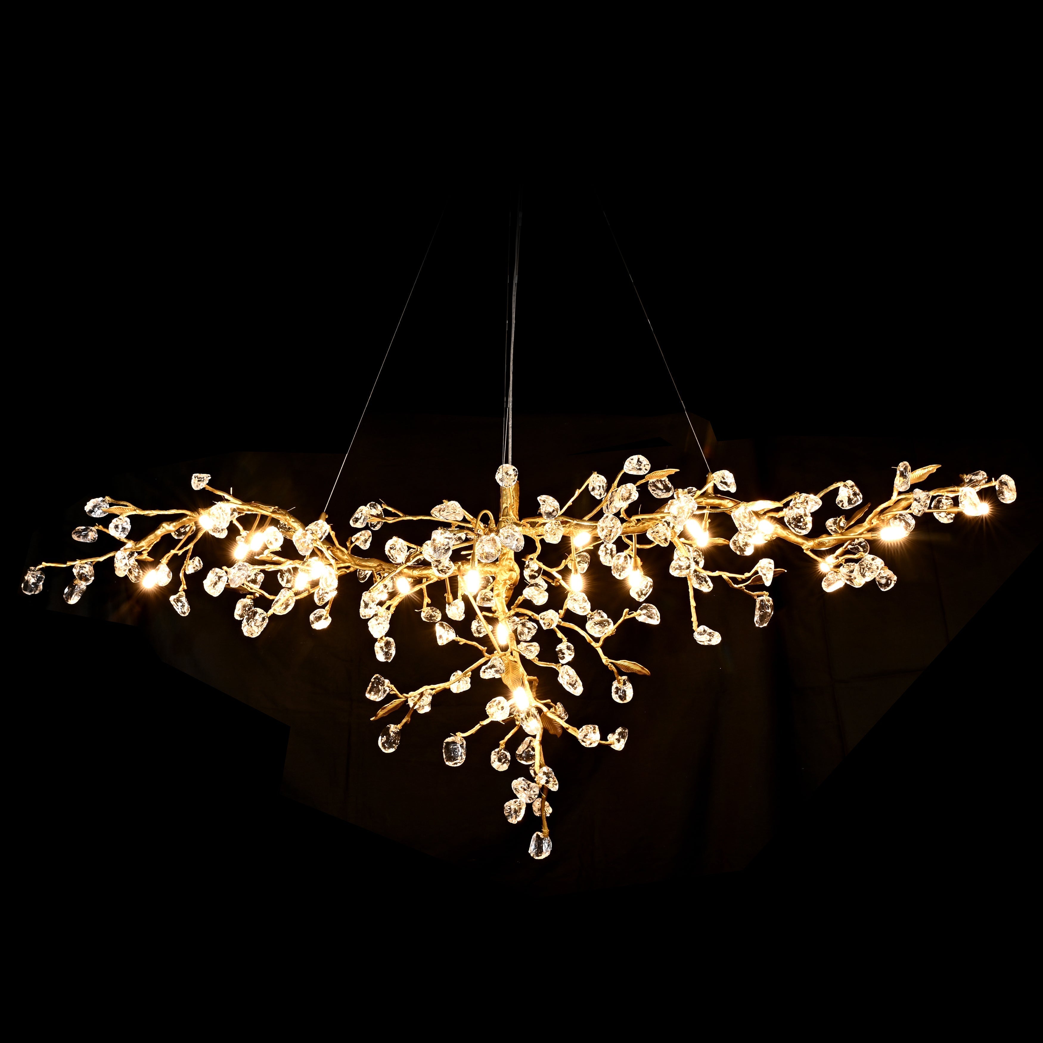 Cherry Blossom Branch Tree Chandelier - 49" LengthDark CopperBlushlighting