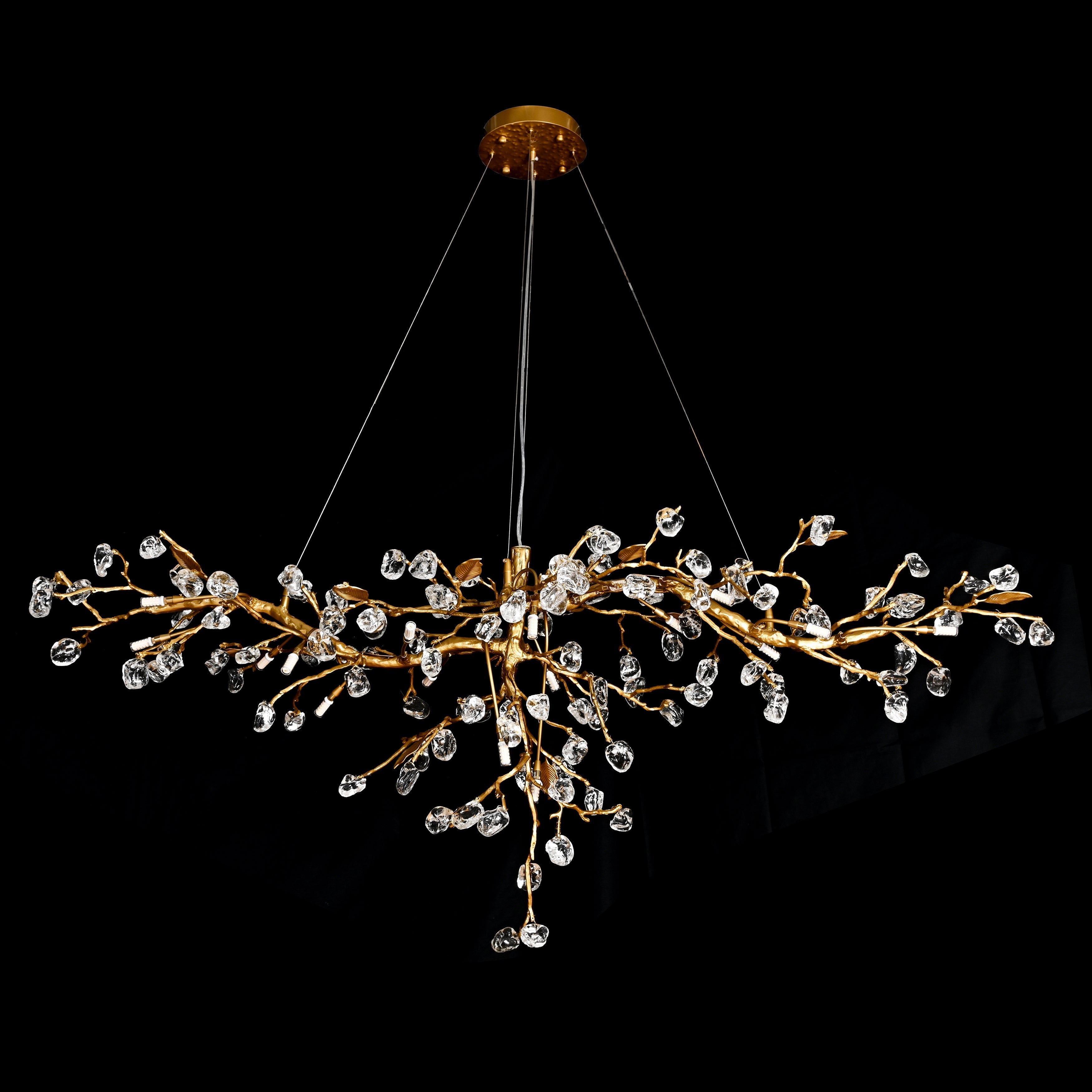 Cherry Blossom Branch Tree Chandelier - 49" LengthDark CopperBlushlighting