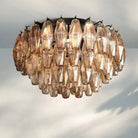 Chiare Glass Round Flush Mount 17" 24‘’-24''-Bronze-Smoke