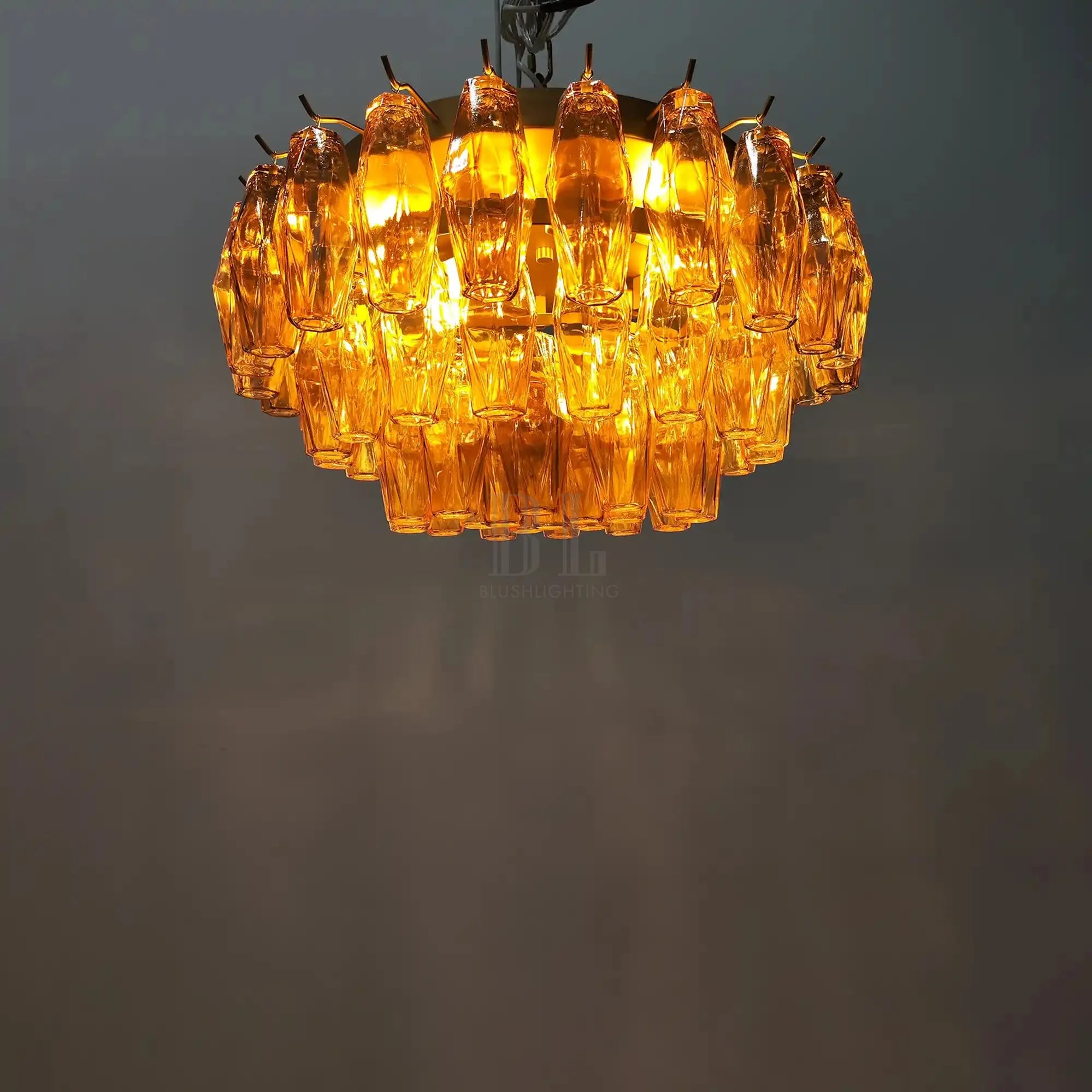 Chiare Glass Round Flush Mount 17" 24‘’-Blushlighting