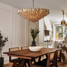 Chiare Glass Tiered Round Chandelier 37‘’ 47‘’ 62‘’-Blushlighting