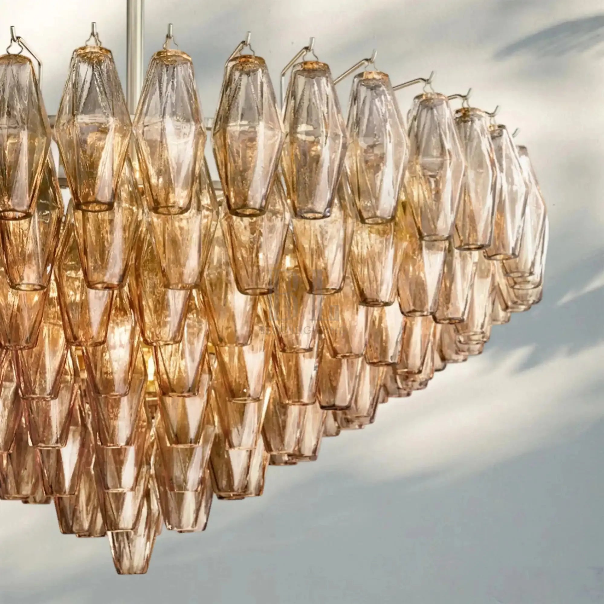 Chiare Glass Tiered Round Chandelier 37‘’ 47‘’ 62‘’-