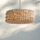 Chiare Modern Round Glass Chandelier 37'' 47'' 61''-37''-Stain Nickel-Smoke