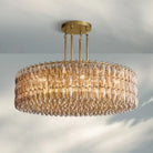 Chiare Modern Round Glass Chandelier 37'' 47'' 61''-61''-Brass-Smoke