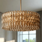 Chiare Modern Round Glass Chandelier 37'' 47'' 61''-