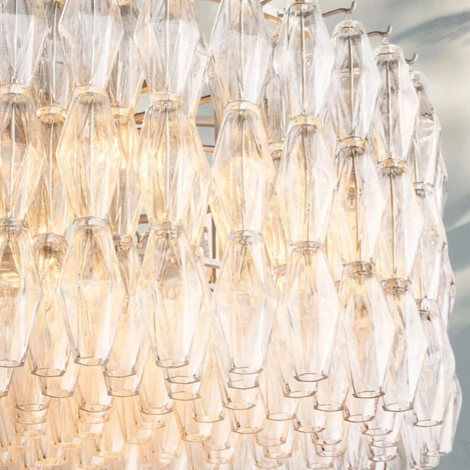 Chiare Modern Round Glass Chandelier 37'' 47'' 61''-