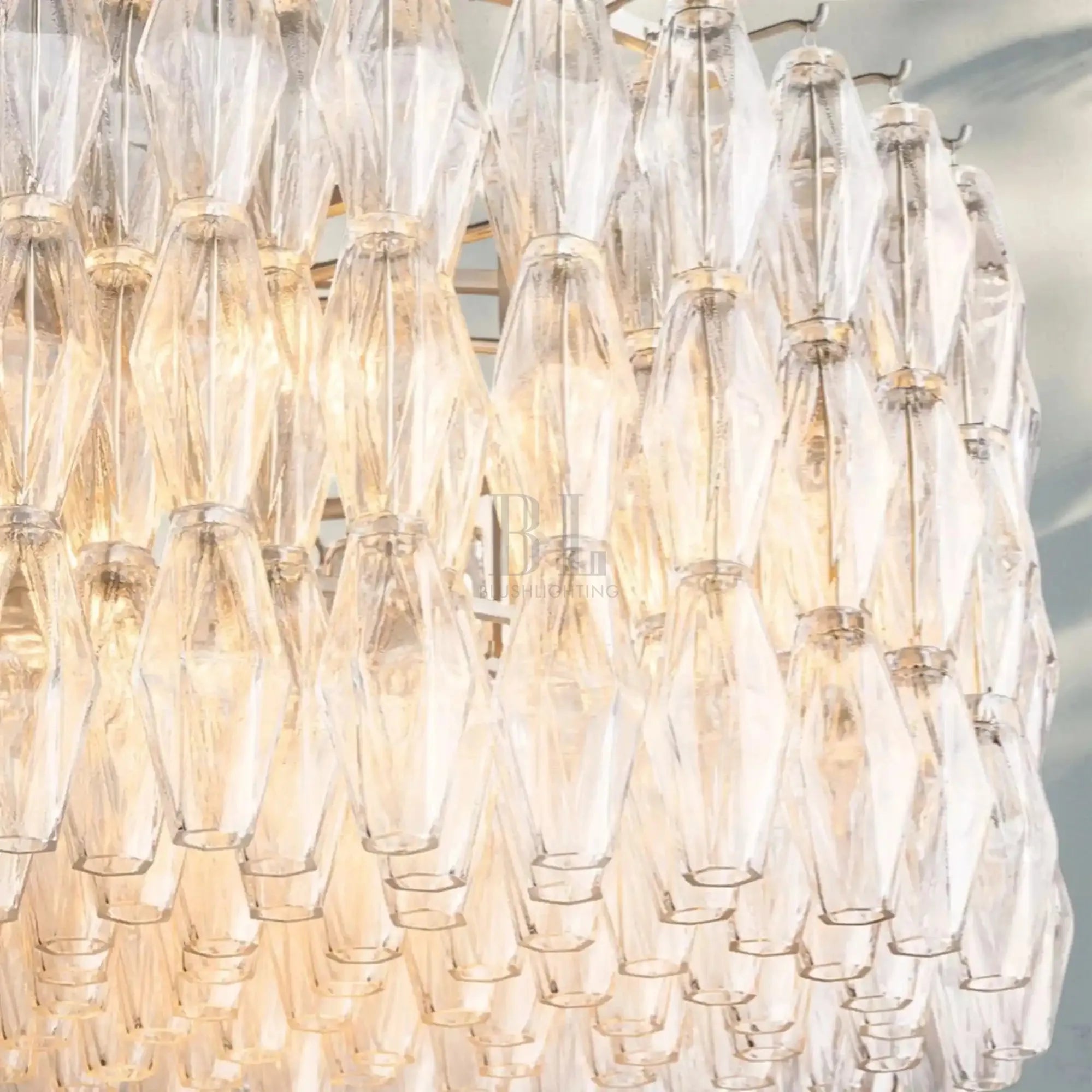 Chiare Modern Round Glass Chandelier 37'' 47'' 61''-