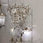 Chic Modern French Branch Copper Crystal Chandelier for Living Room Foyer and Dining Room Lighting-Chandeliers-Blushlighting