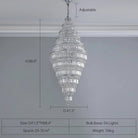 Chrome Extra Large Crystal Chandelier for Foyer Staircase Living Room Entrance Ceiling Light Fixture In Silver - D23.6"*H54.3"/ 23 LightsGoldBlushlighting