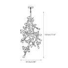 Churippu Branch Brass Chandelier - 21 lights ∅ 36″ x W 36″ x H 77.6″Brushed Dark Bronze & White CeramicBlushlighting