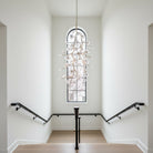 Churippu Branch Brass Chandelier - 21 lights ∅ 36″ x W 36″ x H 77.6″Brushed Dark Bronze & White CeramicBlushlighting