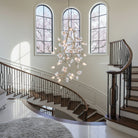 Churippu Branch Brass Chandelier - 21 lights ∅ 36″ x W 36″ x H 77.6″Brushed Dark Bronze & White CeramicBlushlighting