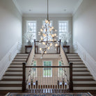 Churippu Branch Brass Chandelier - 21 lights ∅ 36″ x W 36″ x H 77.6″Brushed Dark Bronze & White CeramicBlushlighting