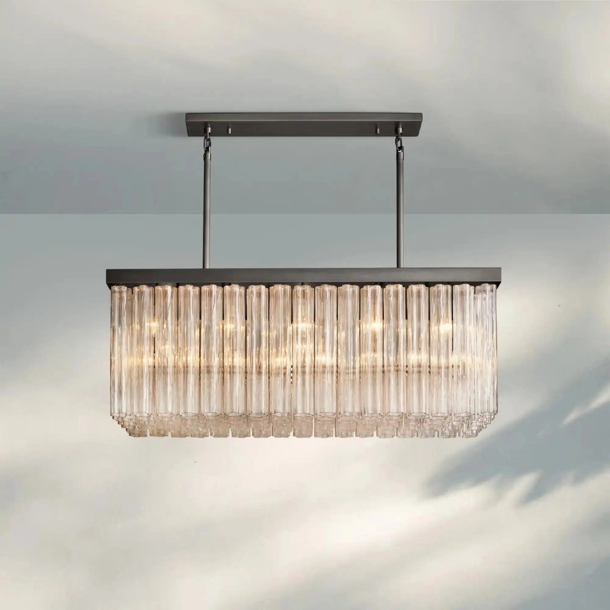 Ciel Rectangle Chandelier-54''-Bronze-