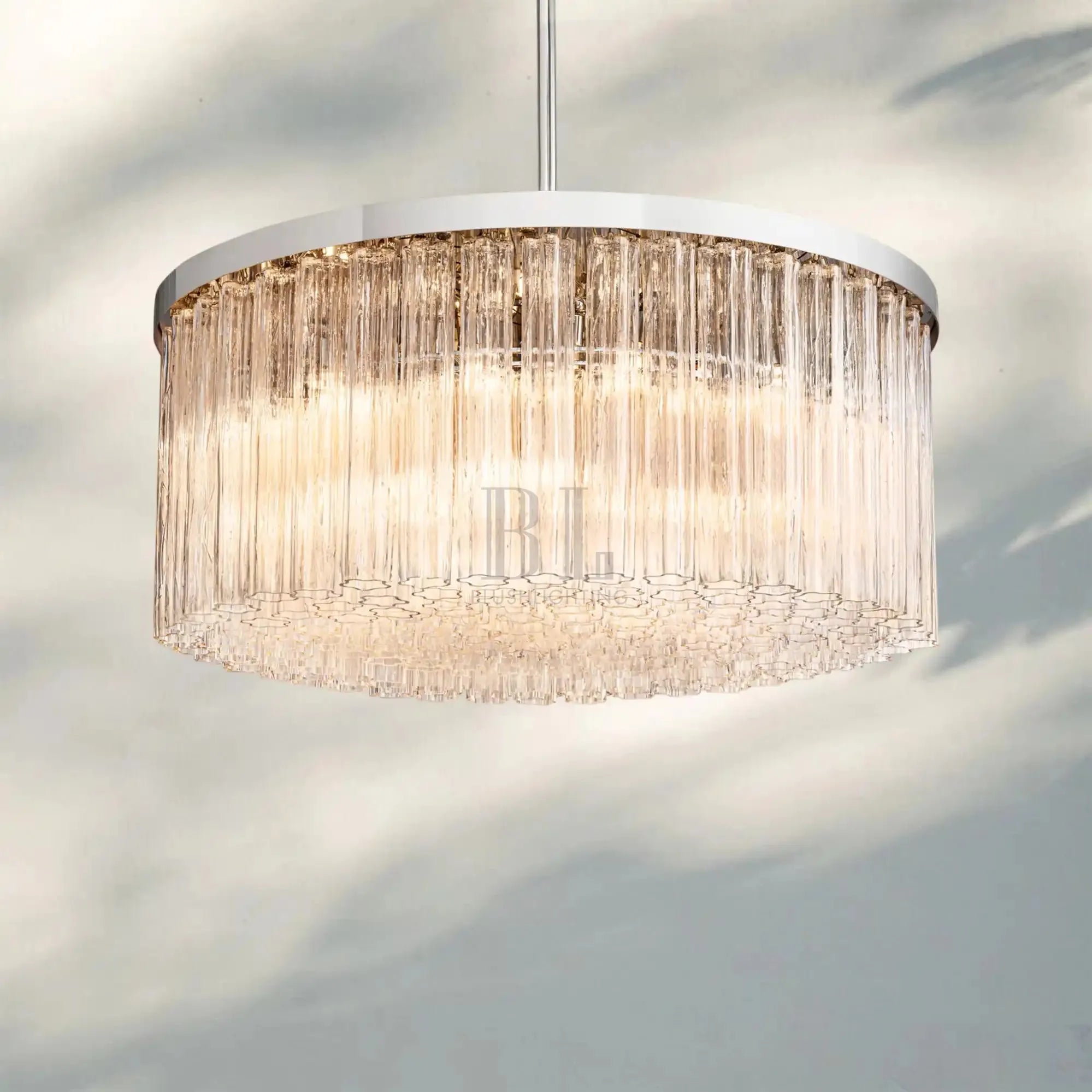 Ciel Round Chandelier-48''-Nickel-