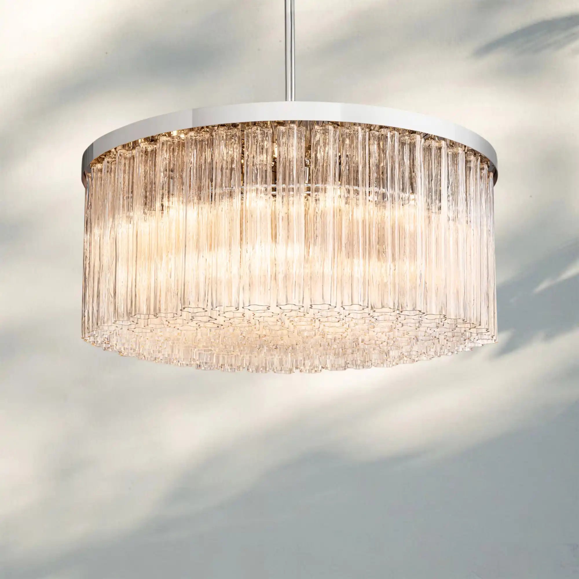 Ciel Round Chandelier-48''-Nickel-