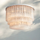 Ciel Three-Tier Round Chandelier-48"-Nickel-