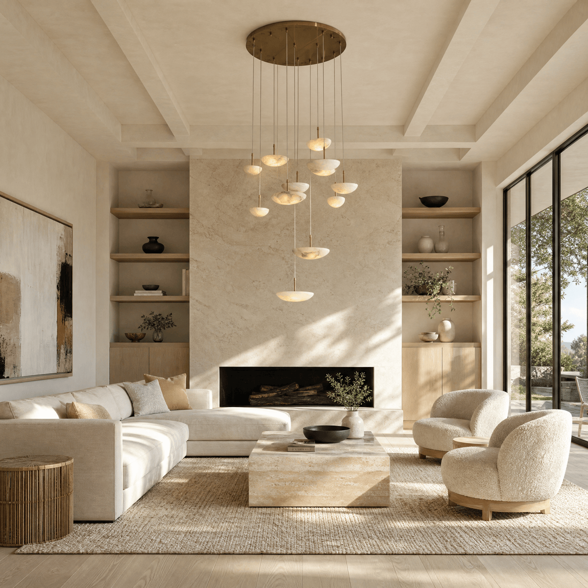 Ciottolo Modern Alabaster Pendant Light Fixtures - Blushlighting