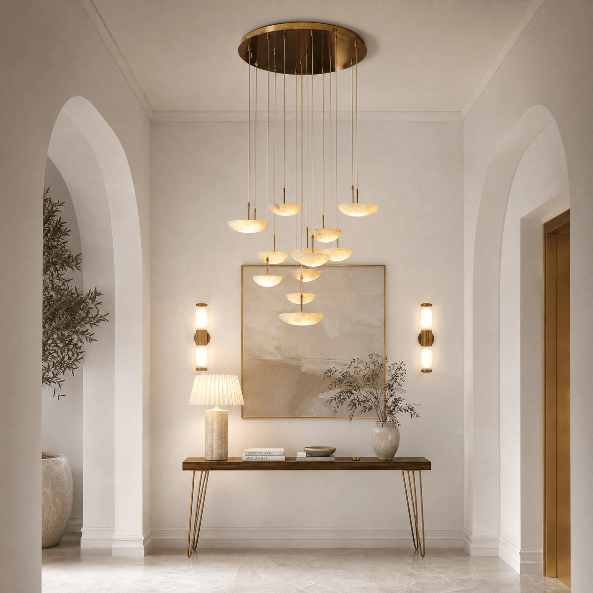 Ciottolo Modern Alabaster Pendant Light Fixtures - Blushlighting